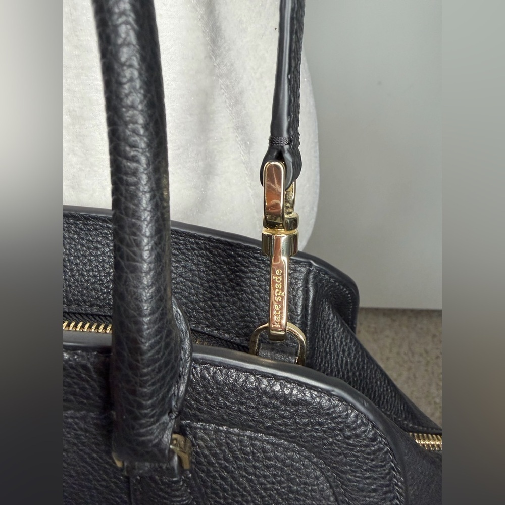 Kate Spade New York Kyla large satchel in black pebbled leather new with tag - Picture 4 of 9
